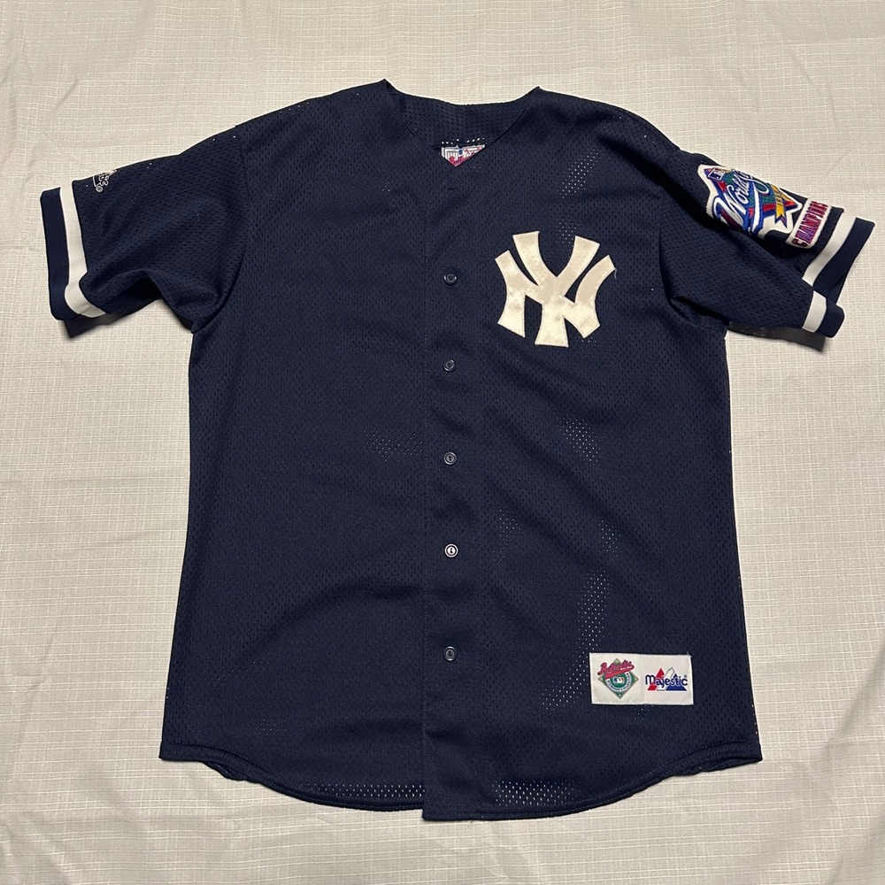 New York Yankees Vintage Majestic MLB 1998 World Series Jersey Mens Medium‎
